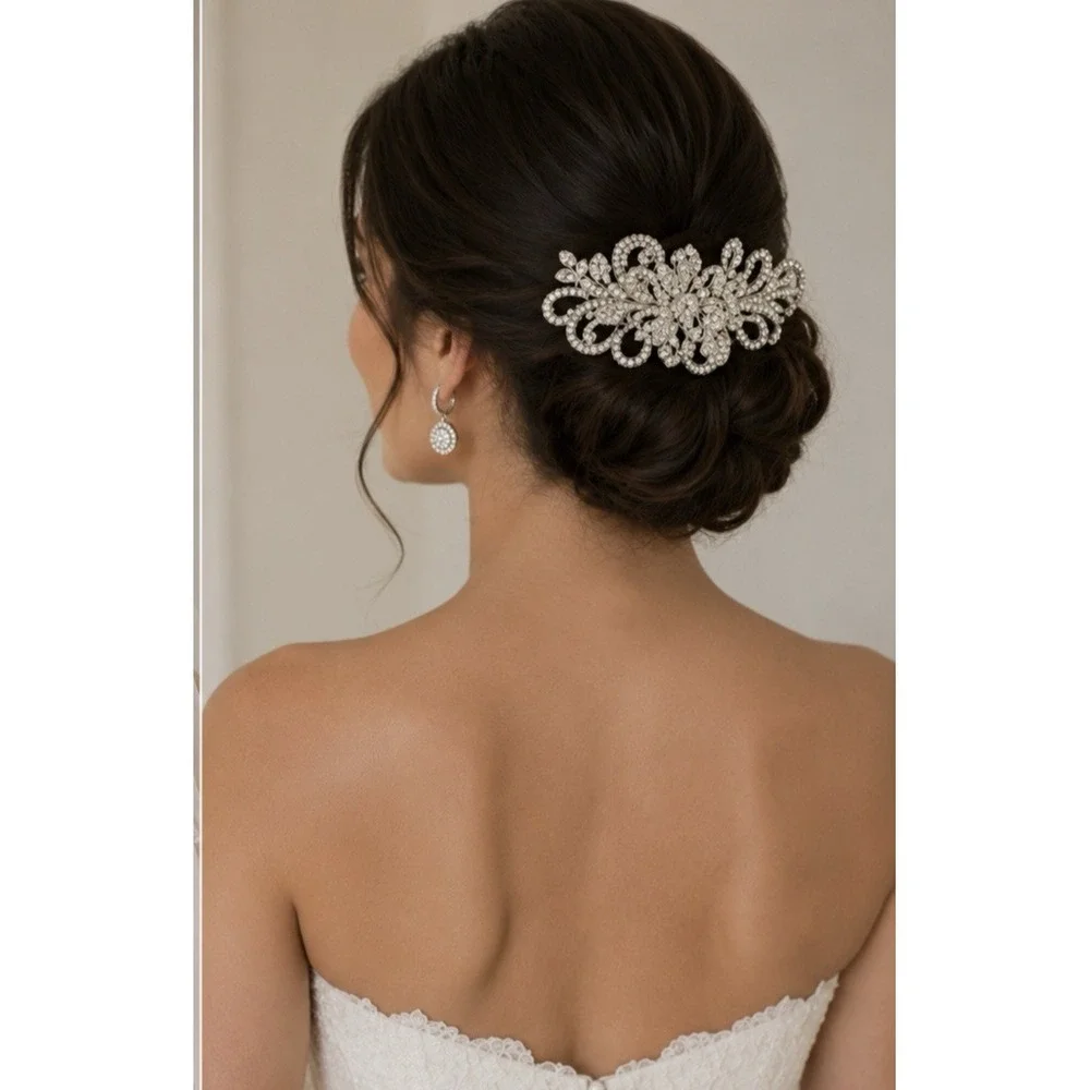 Vtg Bridal Hair Piece 4.5